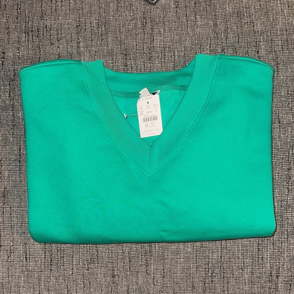 J. Crew V-Neck Sweater in Bright Green